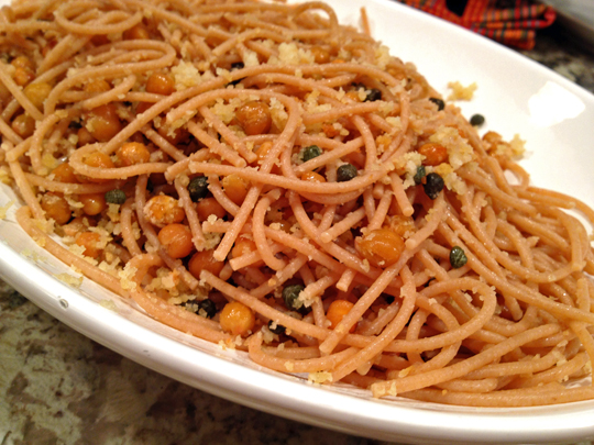 Pasta with Roasted Chickpeas and Capers
